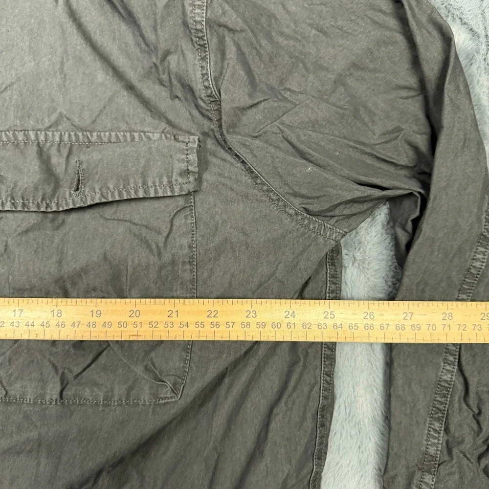 Lucky Brand Mens XXL Charcoal Gray Utility Field Jacket Cotton Nylon Zip Button